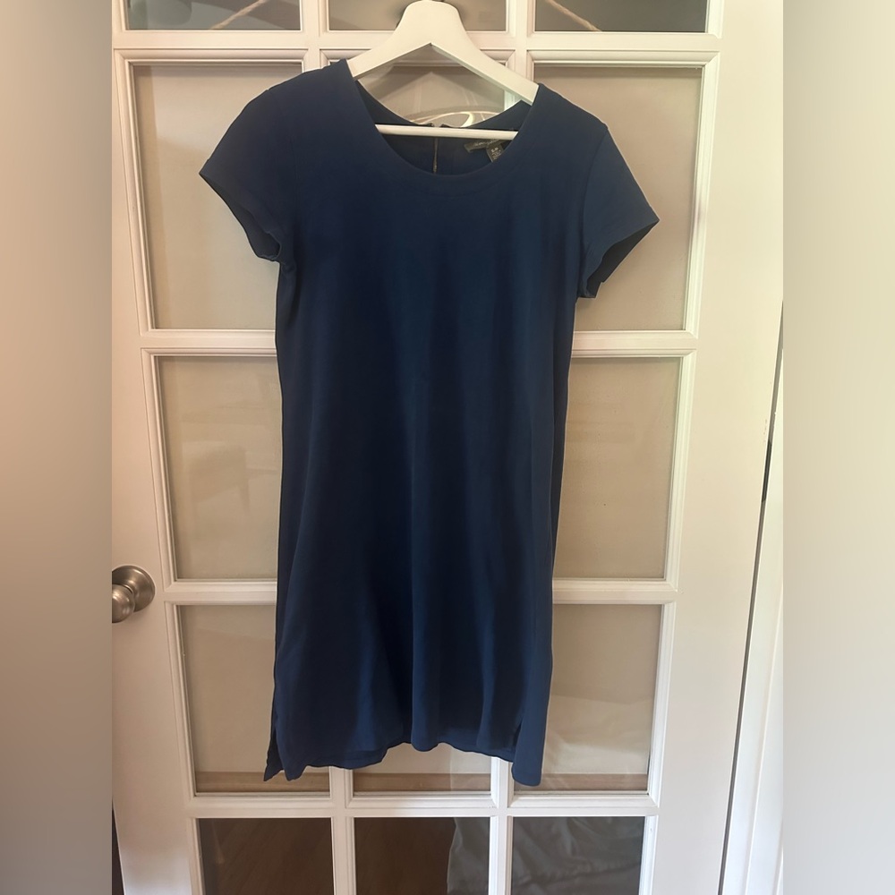 Tommy Bahama Navy Blue Mini Dress Crew Neck Short Sleeve